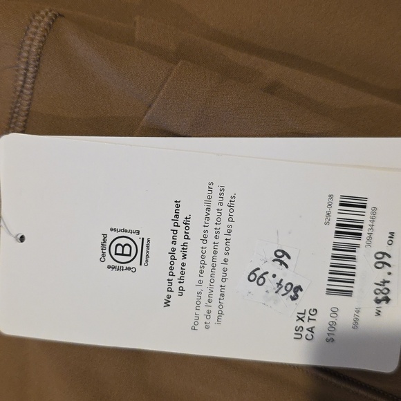 Athleta rustic beige XL salutation stash leggings tan brown Pockets - Picture 3 of 4